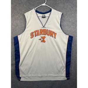 Starbury Stephon Marbury Basketball Jersey XXXL White Blue Orange Mesh 3 Mens